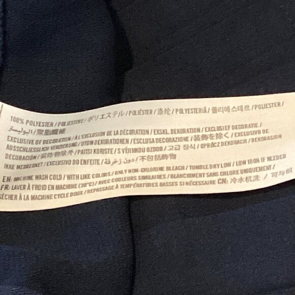 Abercrombie & Fitch Pleated Faux Wrap Mini Skort Skirt Sz 4 Navy/Indigo Blue 42R - Picture 9 of 13